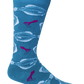Socks, Flounderin' Around - Teal - Brown Dog