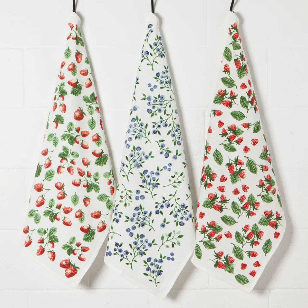 Berry Patch Bakers Floursack Dishtowels, Set of 3