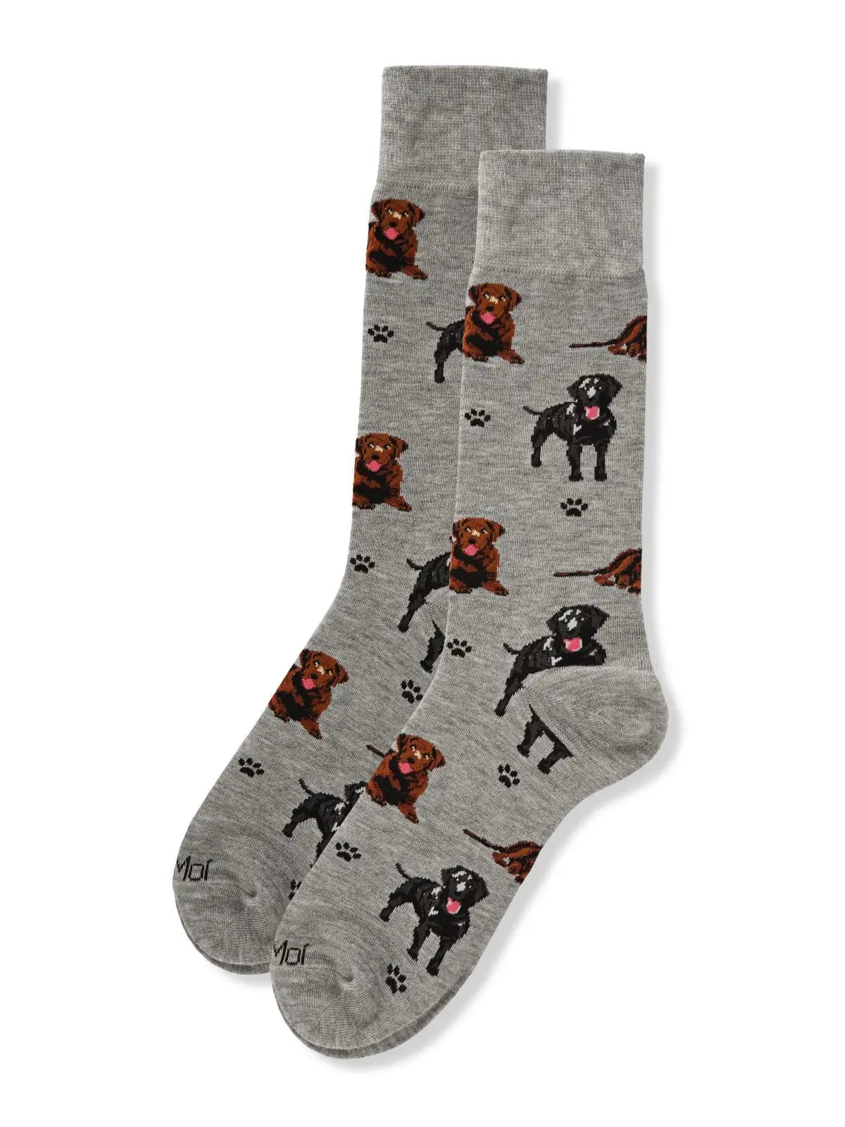 Labradors Bamboo Crew Socks Black 9-11