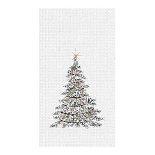 Traditional Christmas Tree Kitchen Towel
