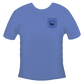 T-Shirt DE Map Outline, Flo Blue SS
