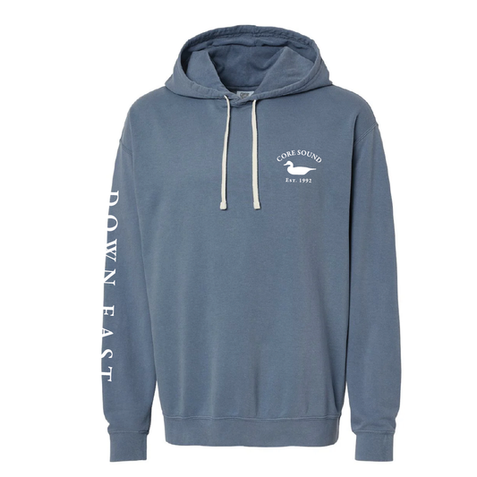 DE Map Hoodie Sweatshirt, Blue Jean