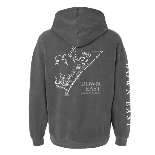 DE Map Hoodie Sweatshirt, Pepper