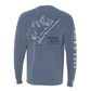 DE Map LS Tee Shirt with Pocket, Blue Jean