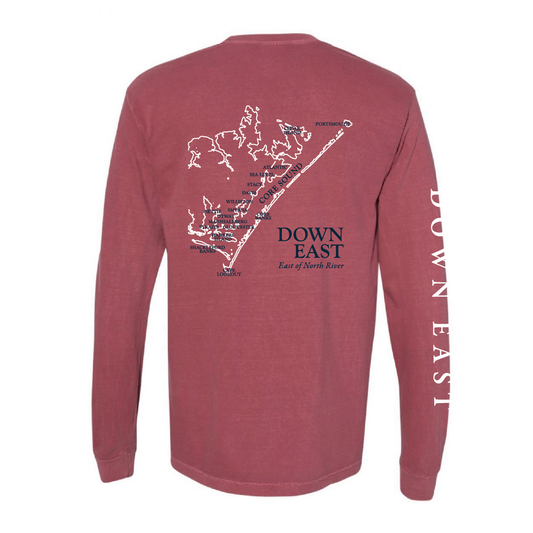 DE Map LS Tee Shirts, Brick