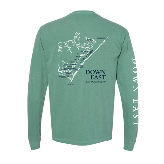 DE Map LS Tee Shirts, Light Green
