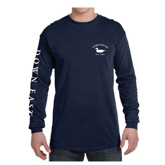 DE Map LS Tee Shirts, True Navy