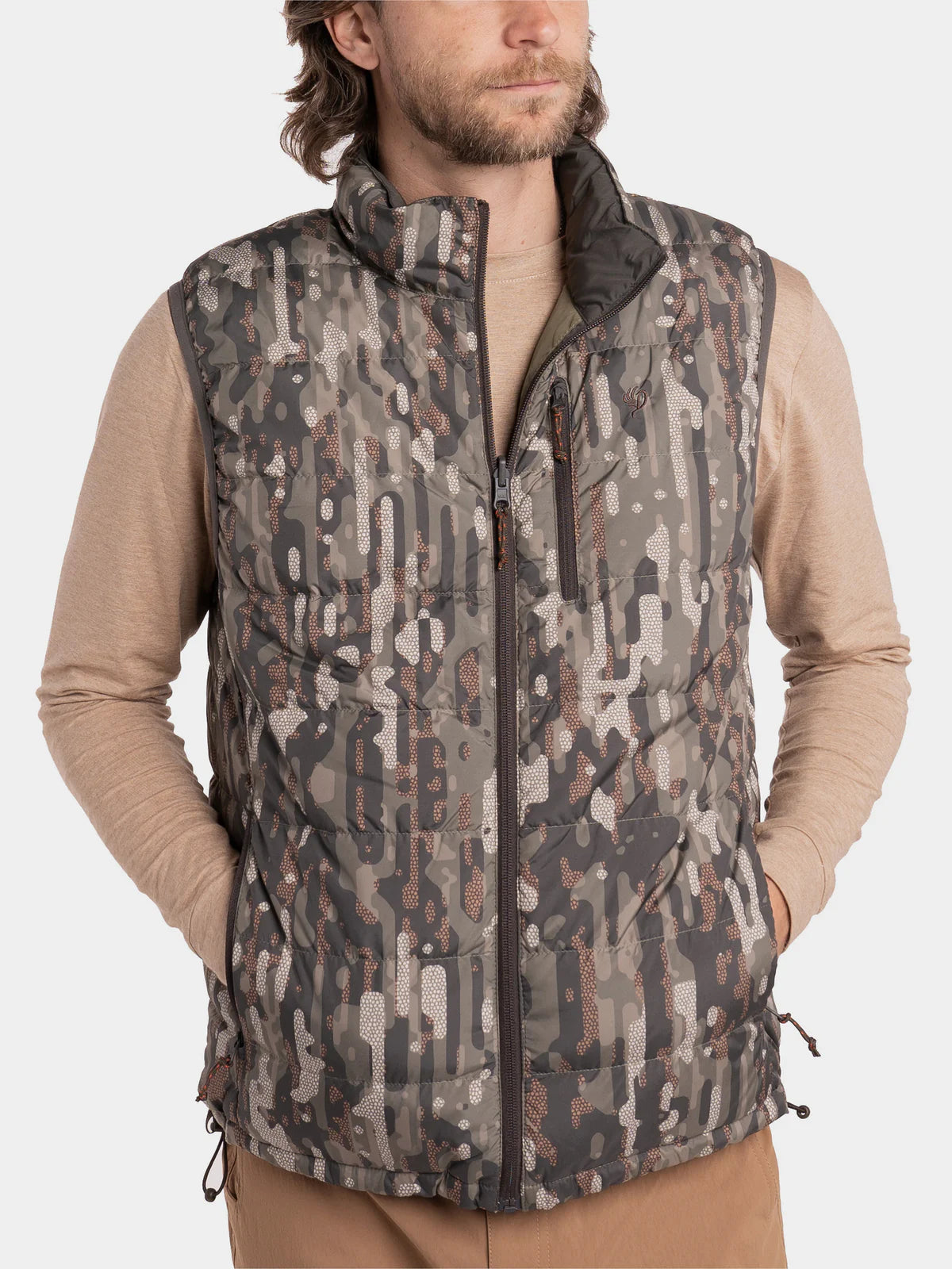 Dry Down Reversible Vest - Raven/Woodland