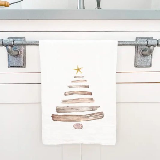 Driftwood Christmas Tree - Christmas Tea Towel