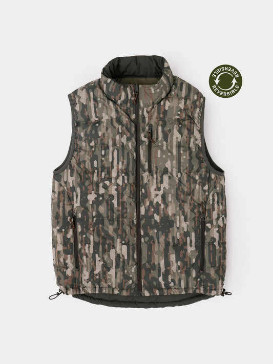 Dry Down Reversible Vest - Raven/Woodland