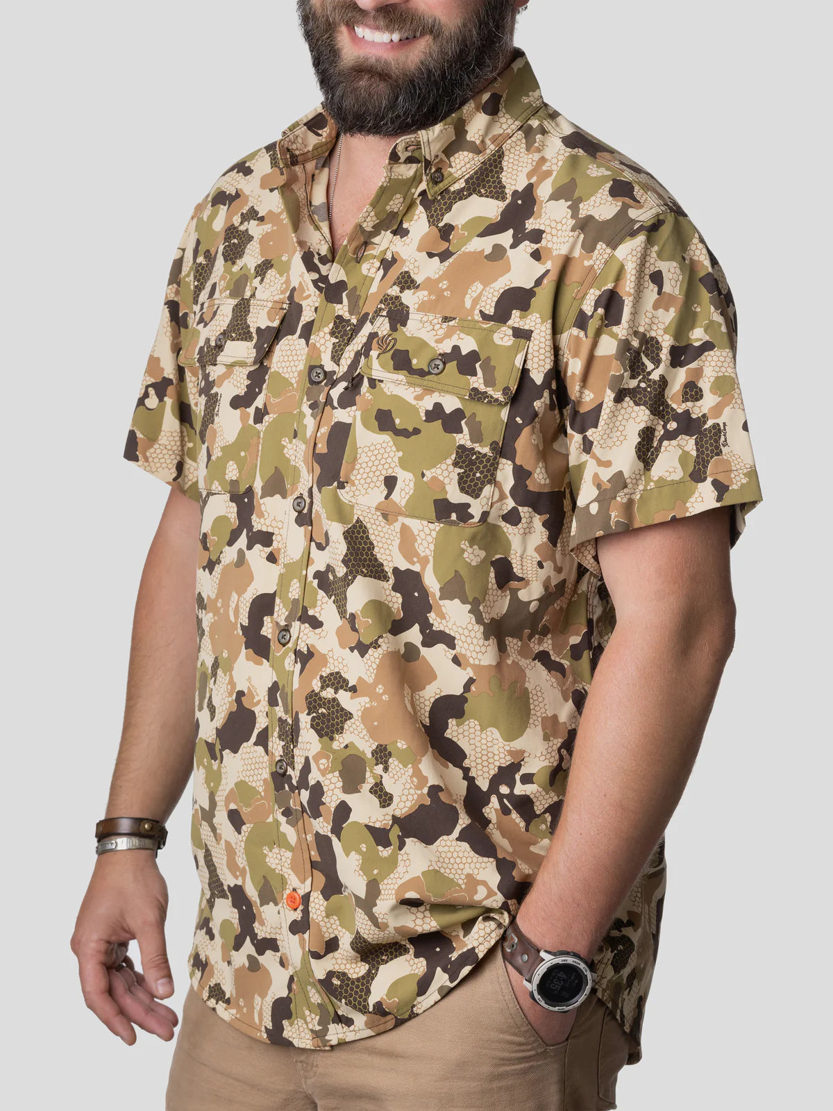 Duck Camp, Lightweight Hunting Shirt - Short Wetland