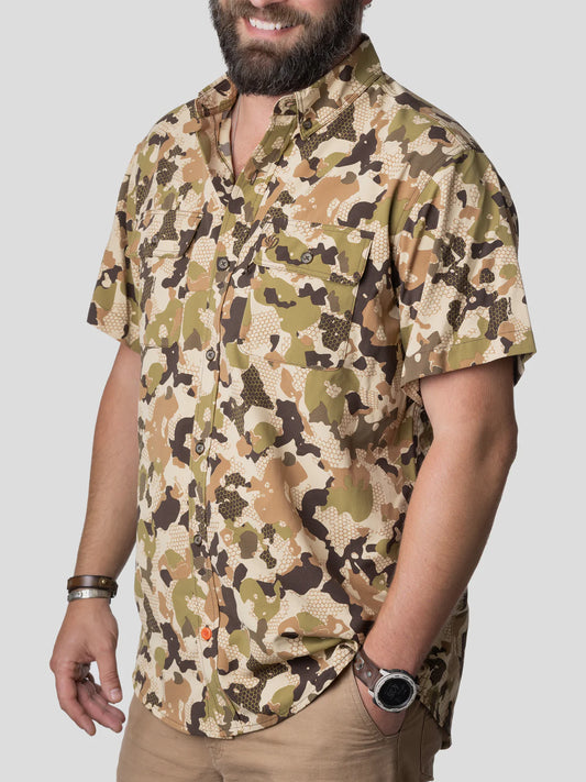 Duck Camp, Lightweight Hunting Shirt - Short Wetland