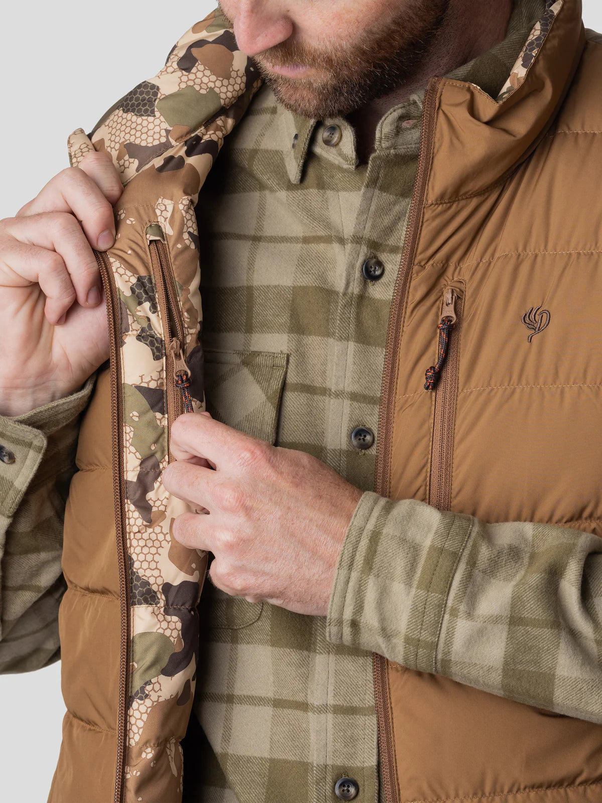 Duck Camp, DryDown Reversible Vest Pintail / Wetland