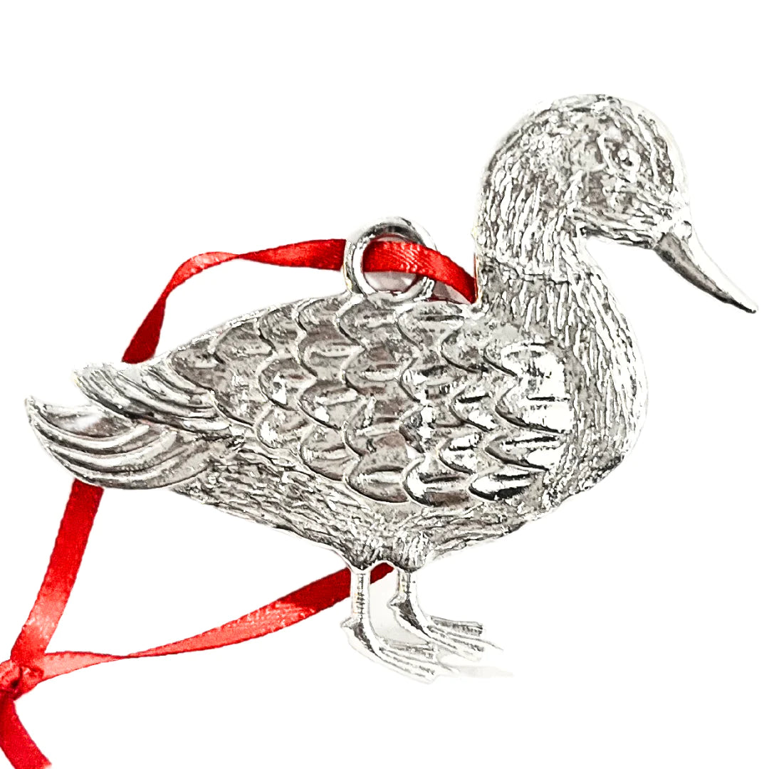 Pewter Mallard Christmas Ornament