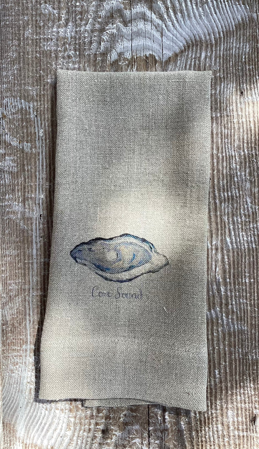Oyster with "Core Sound" Natural Guest Towel