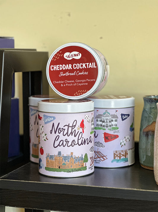 NC Gift Tin Cheddar Cocktail Shortbread Cookies