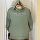 Cape Lookout "Salty Tour" LS Hooded, Sage/White