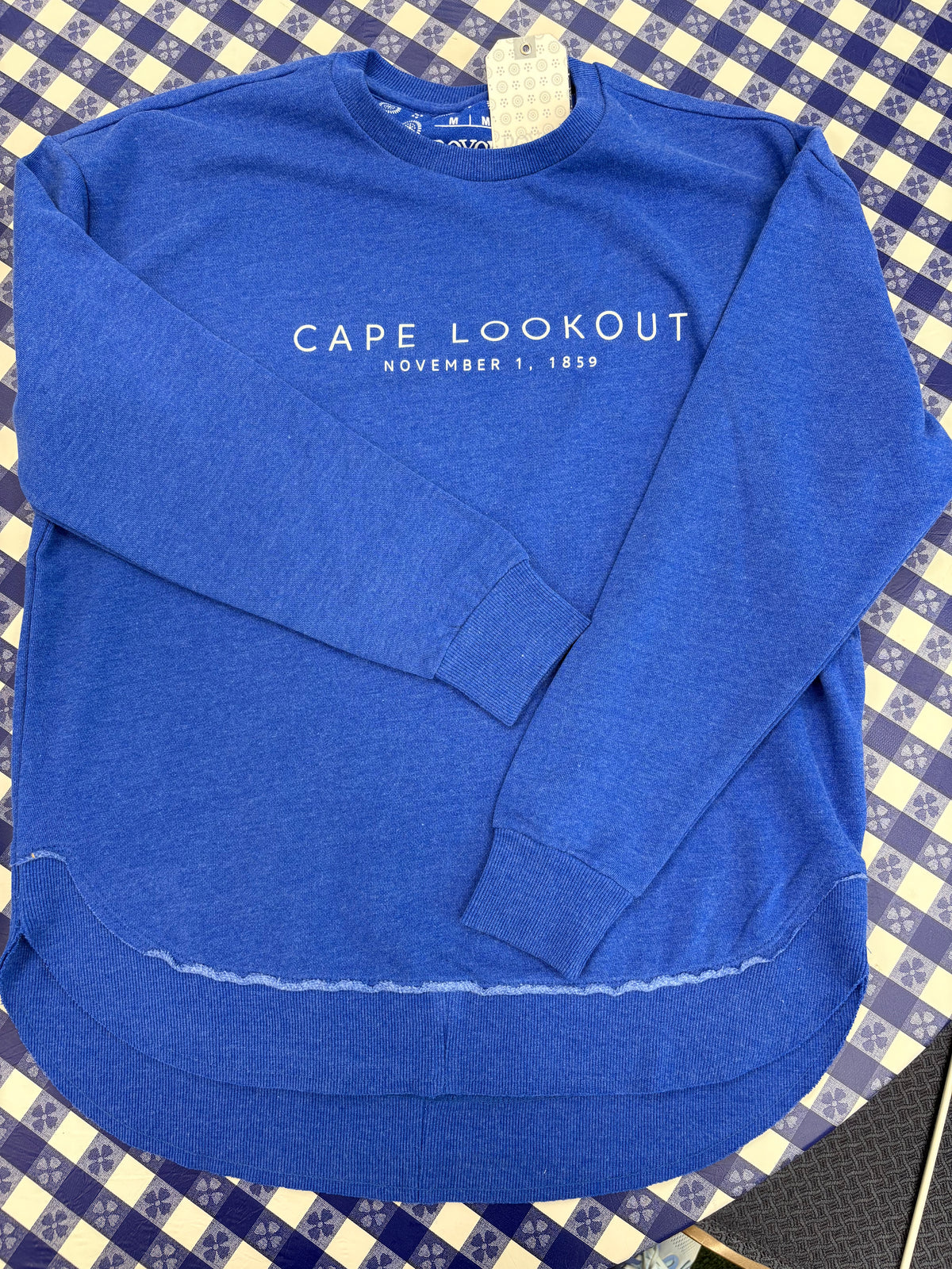 Cape Lookout L/S crew-rounded bottom-Royal