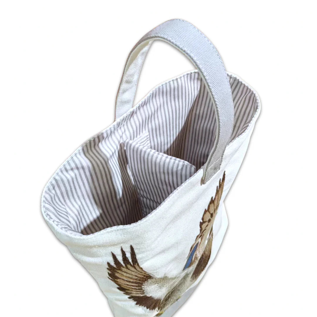 Mallard Double Wine Bag Embroidered