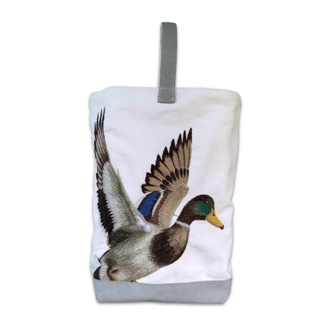 Mallard Double Wine Bag Embroidered