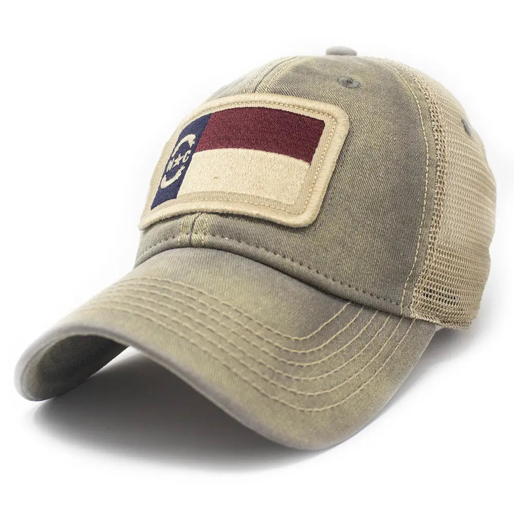 North Carolina Flag Patch Trucker Hat