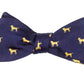 Yellow Labrador Dog Bow Tie - Navy