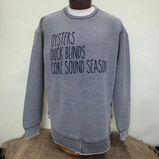 Favorite Things Vintage Reversed Fleece in Grey