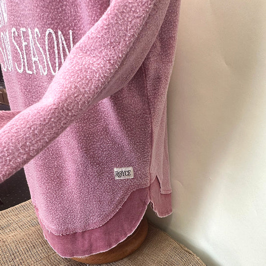 Favorite Things Vintage Reversed Fleece in Dusty Rose