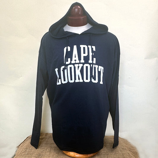 "Cape Lookout" Navy LS Hooded Jersey Top