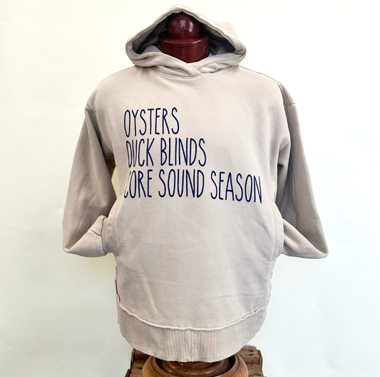 Favorite Things Hooded Sweatshirt in Sand/Navy