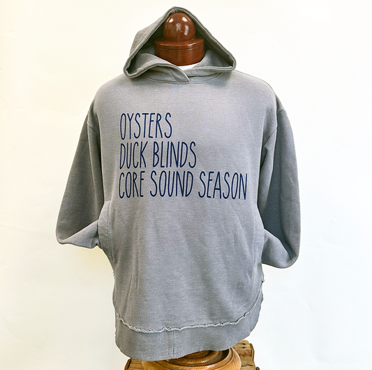 Favorite Things Hooded Sweatshirt in Grey/Navy