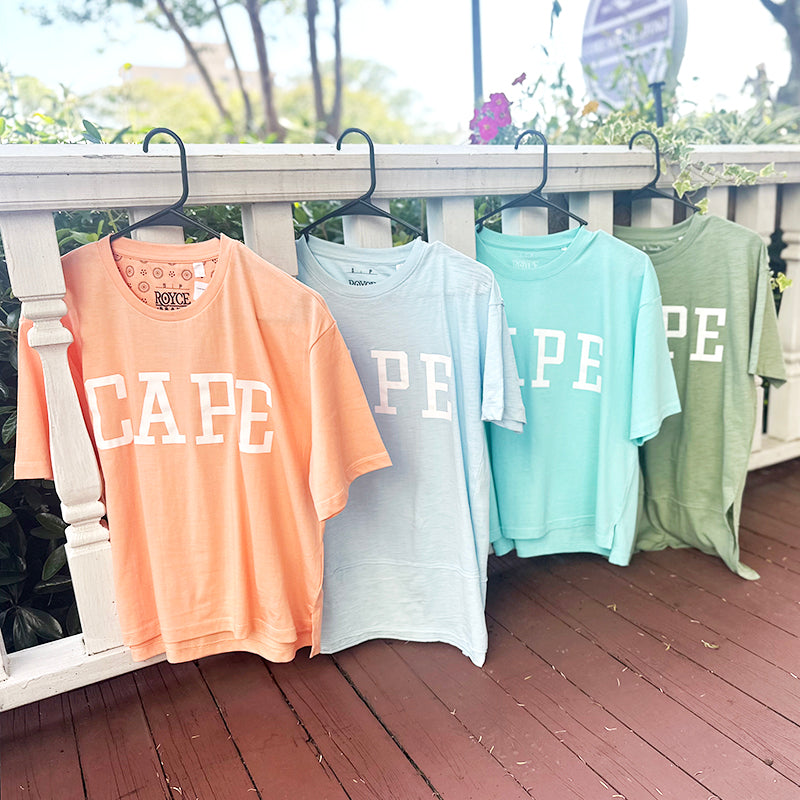 Beach Mint "CAPE" Motley Waist-Length Tee