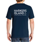 SS Tee Harkers Island Two Words, True Navy (w/ Pocket)