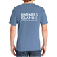 SS Tee Harkers Island Two Words, Wash Denim (w/ Pocket)