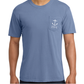 SS Tee Harkers Island Two Words, Wash Denim (w/ Pocket)