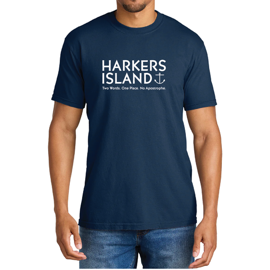 SS Tee Harkers Island Two Words, True Navy