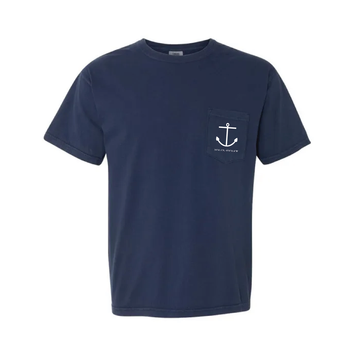 Harkers Island SS Navy Tees w/Pocket