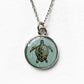 Sea Turtle Silver Necklace 18"