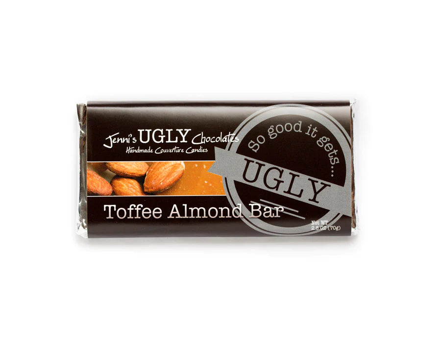 Jenni's Ugly Chocolates - Toffee Almond Bar