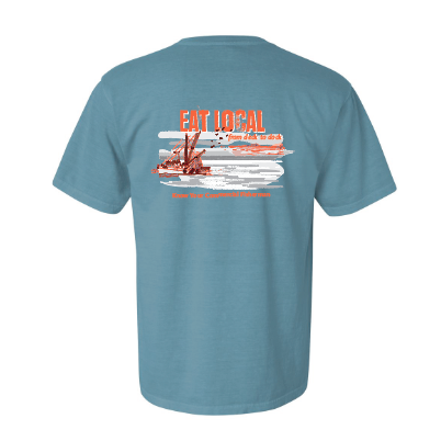 SS Trawler T-Shirt w/Pocket Ice Blue