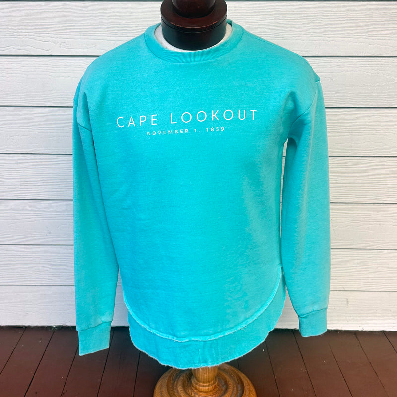 Beach Mint LS Vintage Poncho Fleece