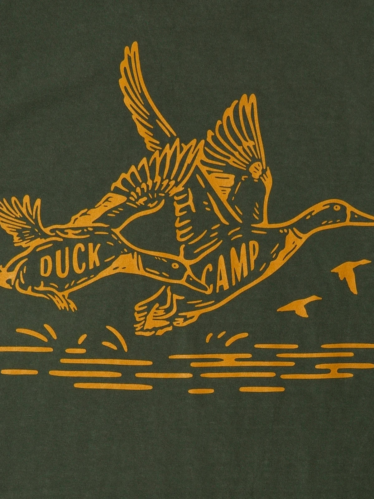 Duck Camp, Moss - Graphic Tee-Flight of the Mallards