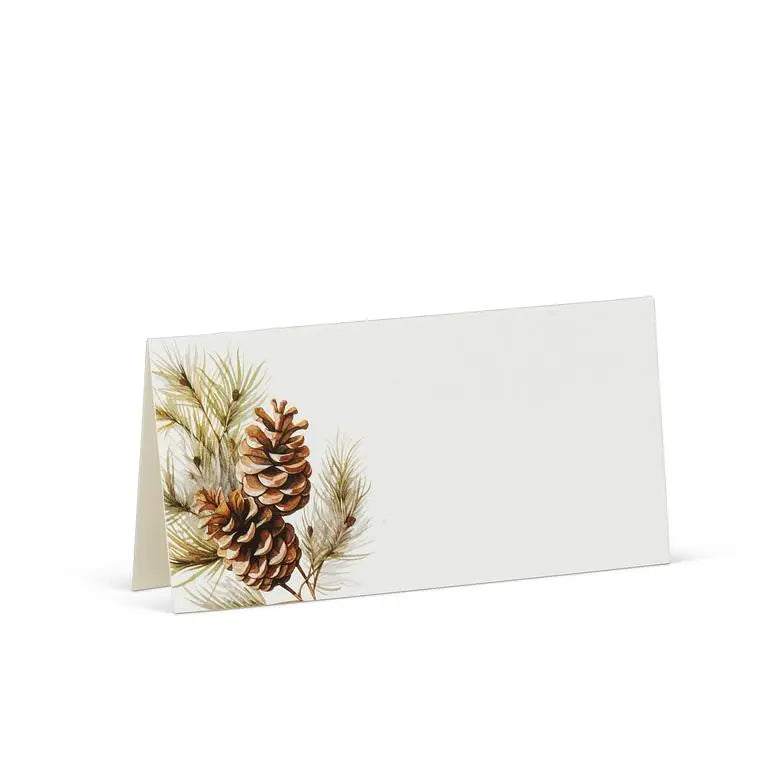 Pinecones & Branches Fold Placecard