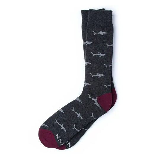 Shark Bait Sock, Charcoal Carded Cotten