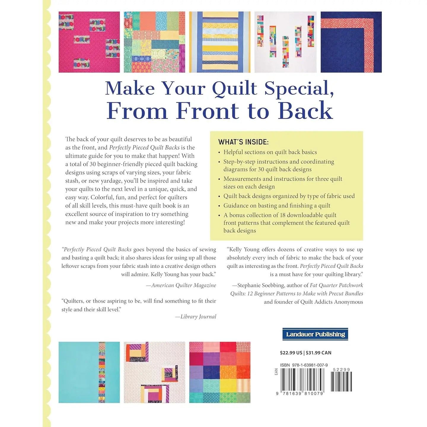 Perfectly Pieced Quilt Backs