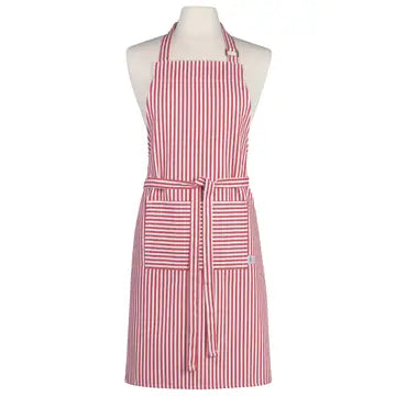Narrow Red Stripe Chef Apron