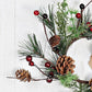 3.5" Icy Holiday Ring w/Pinecone & berry