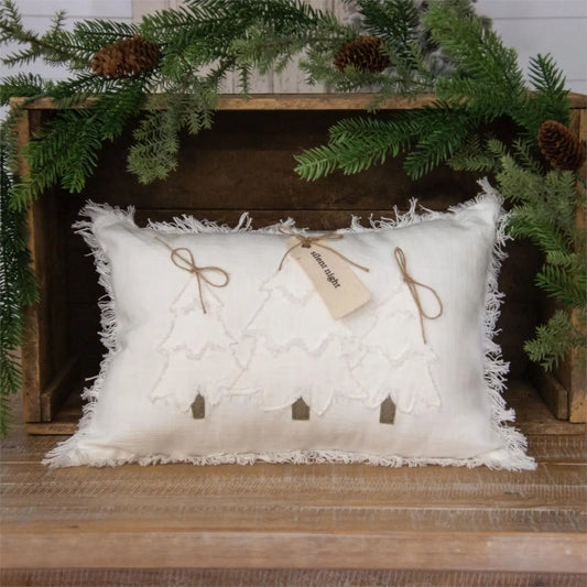 Pillow - Raggedy Tree with Fabric Tag