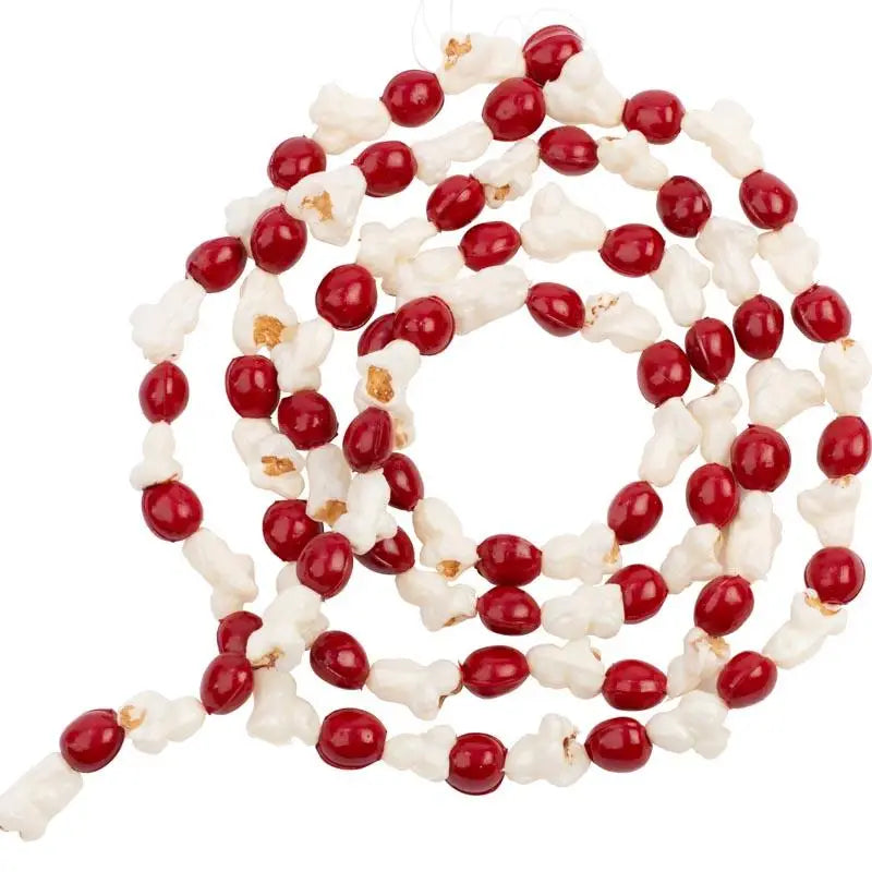 Artificial Popcorn & Cranberry Garland 6'