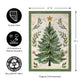Christmas Tree with Acorn Burlap House Flag